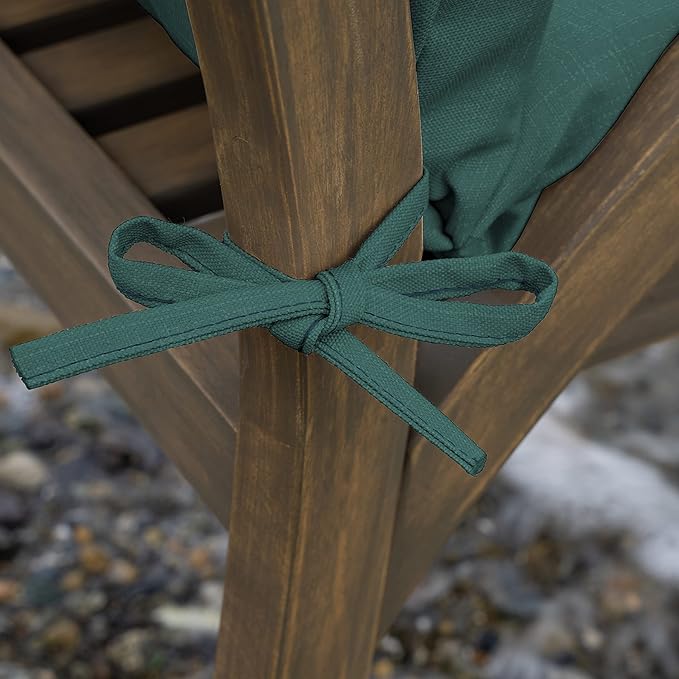 Arden Outdoor Patio Dining Chair Cushion, 20x44, Rain-Proof Seat Pad, Fade-Resistant Outdoor Cushion Peacock Blue Green Texture