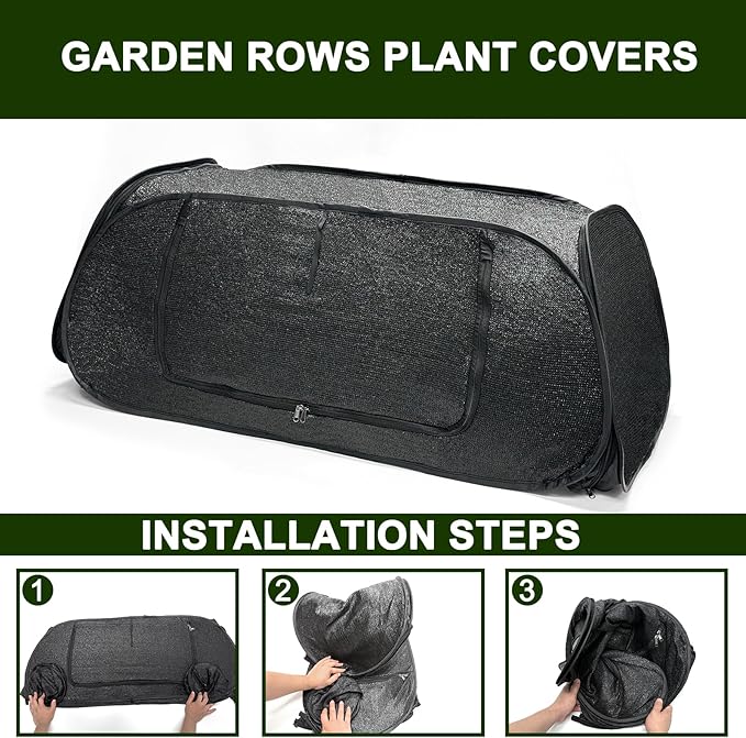 Garden Cover for Raised Beds 45“ x 22” x 16" Pop-Up Mesh Plant Garden Bed Cover For Vegetables, Seedlings, Fruits, Frost Protection, Outdoor Gardening Bird and Animal Barrier Greenhouse Cover