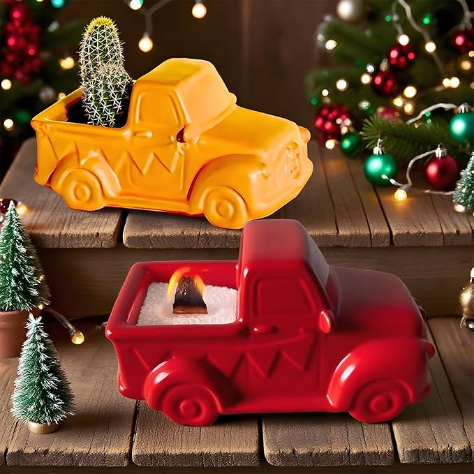 Wehous Truck Plant Pot Silicone Molds for Resin Concrete, 3D Retro Car Shape Candle Holder Container Storage Succulent Planter Mold for Epoxy Casting Cement Plaster, Christmas Art Craft Decor Mold