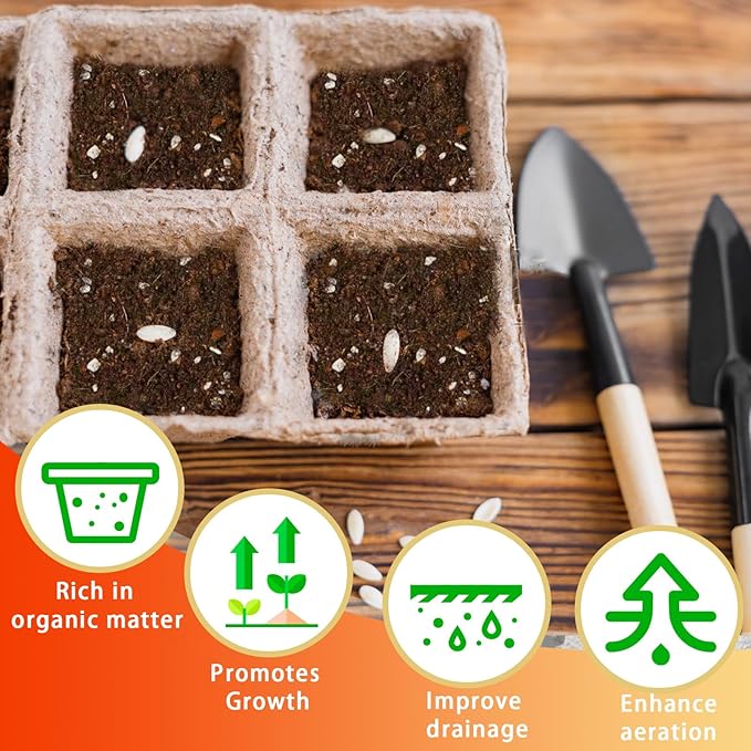 Seed Starting Soil Mix 4qt, Seed Starter Seedling Soil Ready to Use Suitable for Vegetable, Flower, Houseplant and Bonsai