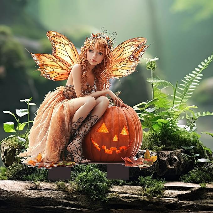 Pumpkin Elf-3: Bohemian Fairy Flower Pot Decor - Planter Pots Decor for Home or Garden