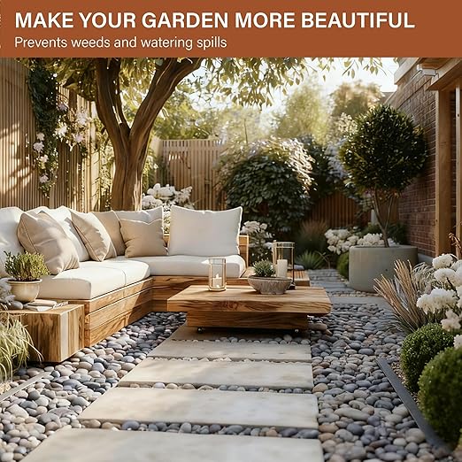 NUPICK 30lb Mexican Beach Pebbles, 2-3" Large River Rocks for Landscaping, Smooth Garden Rocks for Outdoor Paving, Natural Pebbles for Indoor Plants, Decorative Stones for Planters, Fish Tank, Fountai