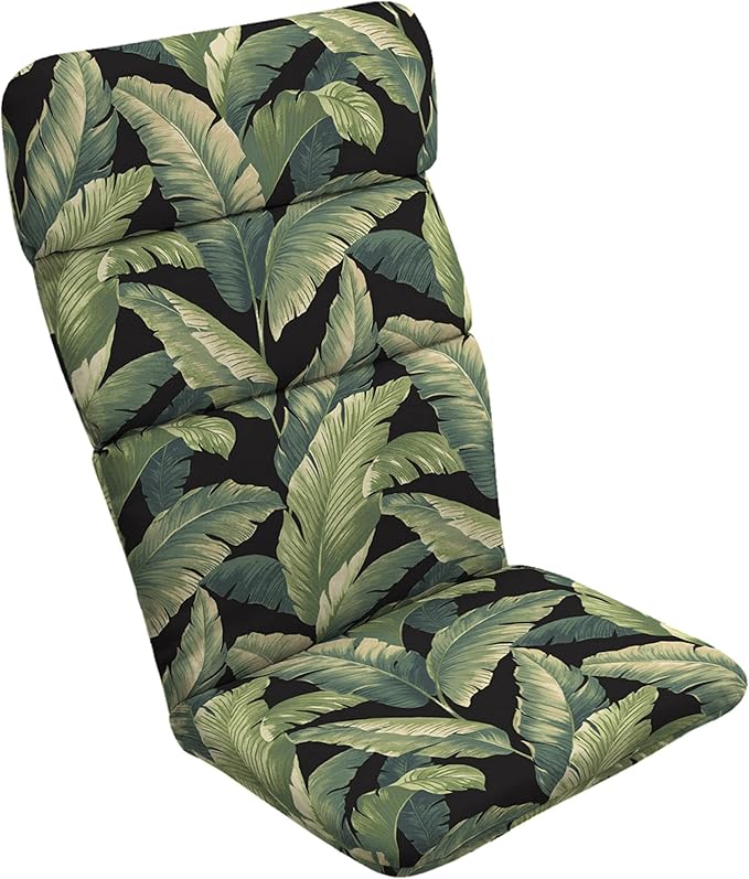Arden Outdoor Adirondack or Rocking Chair Cushion, 20 x 17, Rain-Proof, Fade Resistant Onyx Cebu
