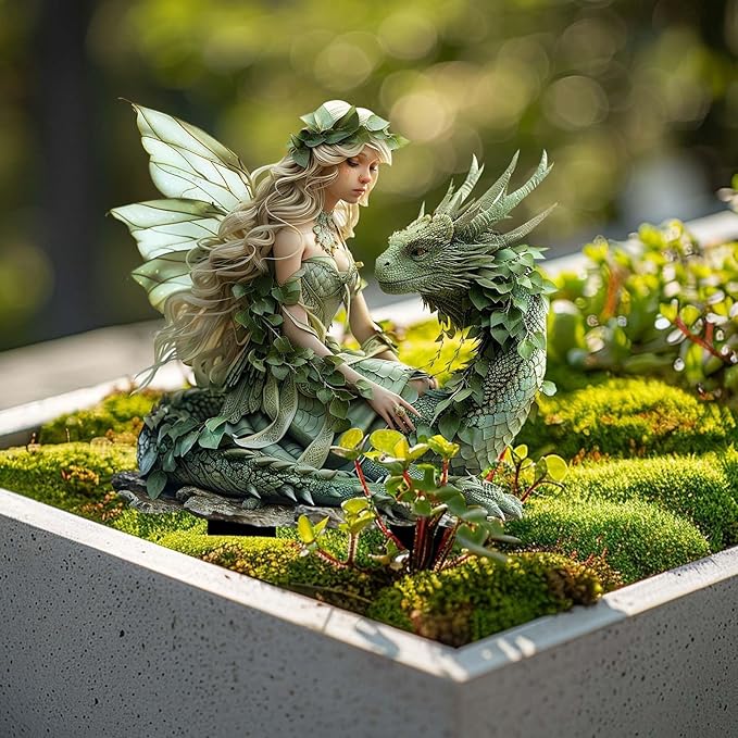 Dragon Elf Bohemian Fairy Flower Pot Decor - Planter Pots, Garden Accessories for Home or Garden