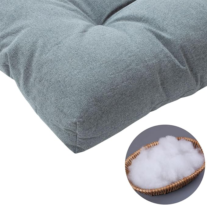FUNHOME Outdoor Bench Cushion 42 x18 inch with Non-Slip Grips,Water Resistant Porch Swing Cushion,Bench Pillow Pads,Tufted Cushions for Patio Garden Furniture,42" Seat Cushions(Dark Gray)