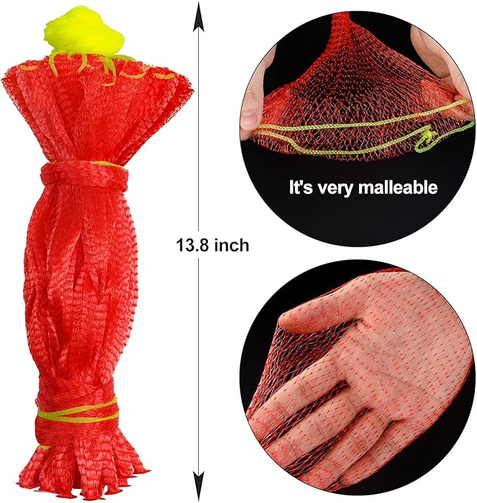 Melon Hammock Watermelon Nets, 14inch 50pcs Heavy Duty Watermelon Net for Garden Melon Net for Trellis Vertical Garden Growing, Honeydew Melon Nets with Drawstring(16-22lbs)