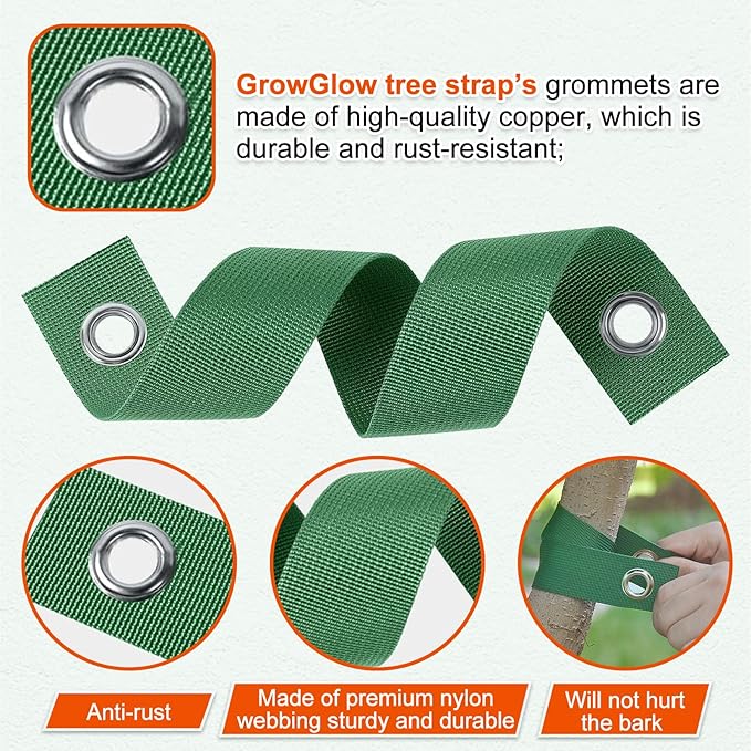 3 Pack 18" Tree Stake Kit, Heavy Duty Spiral Stakes and Supports for Leaning and Young Trees Straightening, Protect Trees from Bad Weather (Orange)
