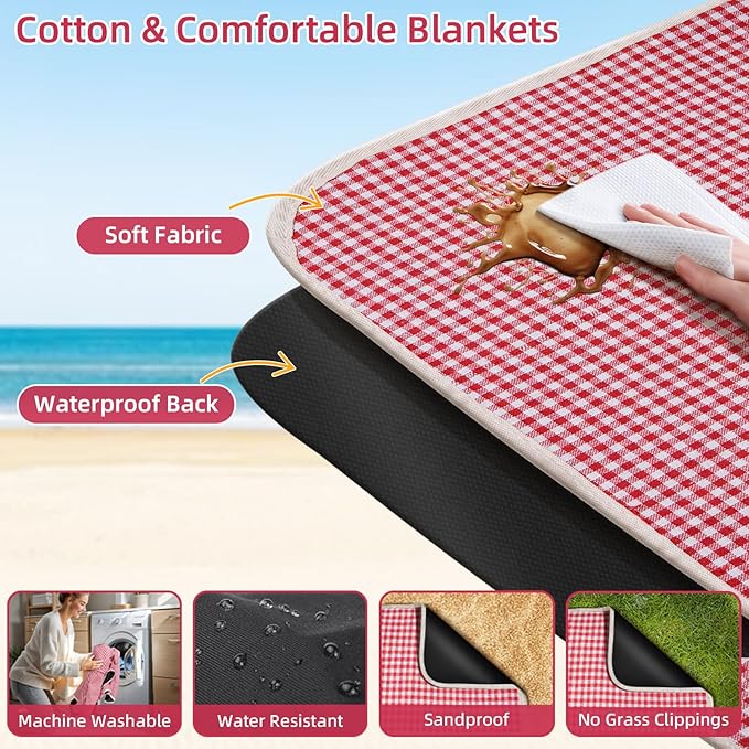 Picnic Basket for 2 with Table and Blanket Collapsible Cooler Bag Insulated Picnic Set for Beach Picnic Hamper Picnic Date Essentials for Outdoor Picnic Accessories Wedding Gift/Bridal Shower Gift
