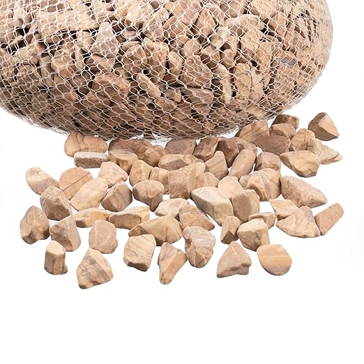 Royal Imports 5LB Decorative Stones River Pebbles Painting Rocks for Fish Aquariums, Plant Gravel, Landscaping, Home Decor Natural - Small Marble