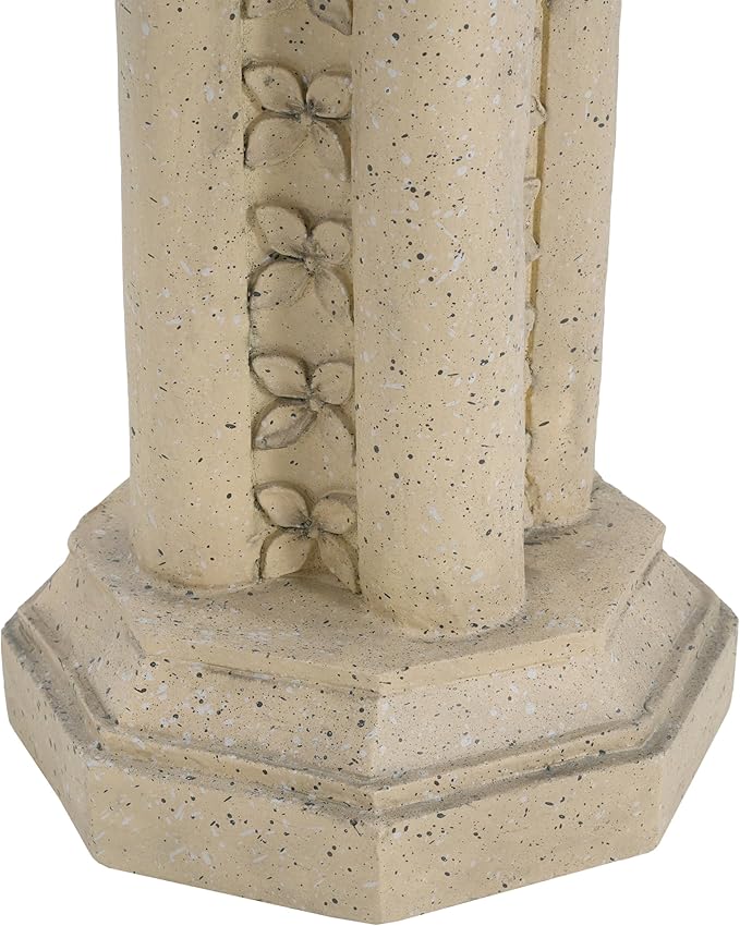 Christopher Knight Home Jorine 23.25"H Plant Stand, Lightweight Concrete Plant Stand, Pedestal Column Side Table, Indoor Outdoor Plants Standing for Entryway Garden Yard Home, No Assemly Needed, Sand