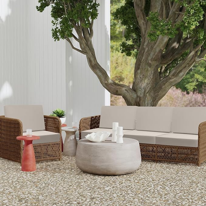 idee-home Outdoor Cushions for Patio Furniture, Outdoor Seat Cushion, Waterproof Couch Hampton Bay Deep Seat Replacement Chair Cushions for Garden Lawn Deck Backyard, 28.5 x 28.5