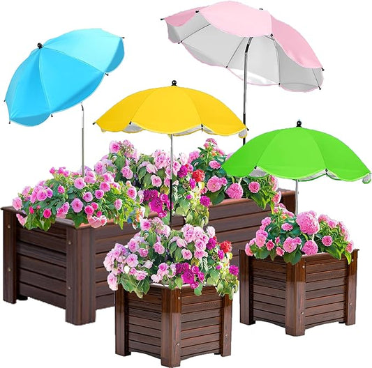 Plant Shades for Outdoor Plants, Plant Umbrellas for Garden Plants, Plant Shade Umbrella 4 Pack with Sun Cover, Cloth Protection for Garden Outdoor Plants