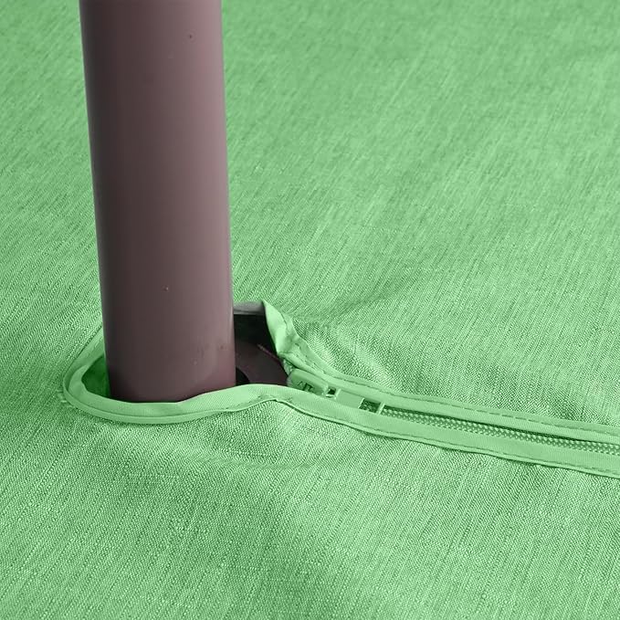 Outdoor Tablecloth Wrinkle-Free Stain Resistant Waterproof Polyester Fabric Table Cover with Zipper Umbrella Hole for Picnic/Party/Dinner/Patio Garden(60×84inch,Zippered,Kelly Green)