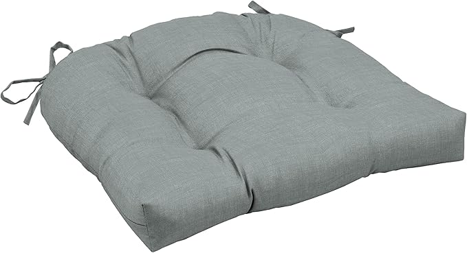 Arden Indoor/Outdoor Rocking Chair Or Wicker Chair Cushion, 20 x 18, Water Repellent, Rain Proof, Fade Resistant Cushion for Rocking Or Rounded Back Chair Stone Grey Leala