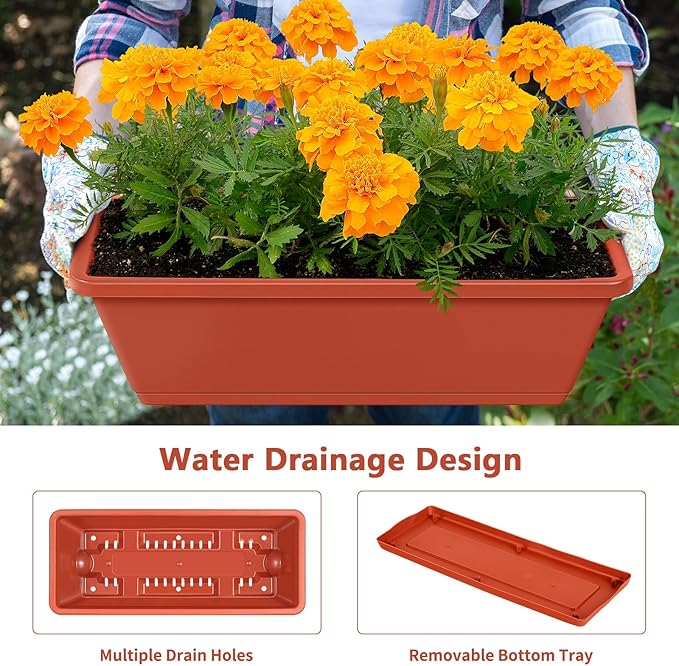 Raised Garden Beds Vertical Garden Planters Indoor Outdoor Standing Raised Planter Box with Legs, Plastic Raised Bed Tiered Planter Boxes Elevated Herb Flower Beds for Vegetables, Balcony, Patio, Red