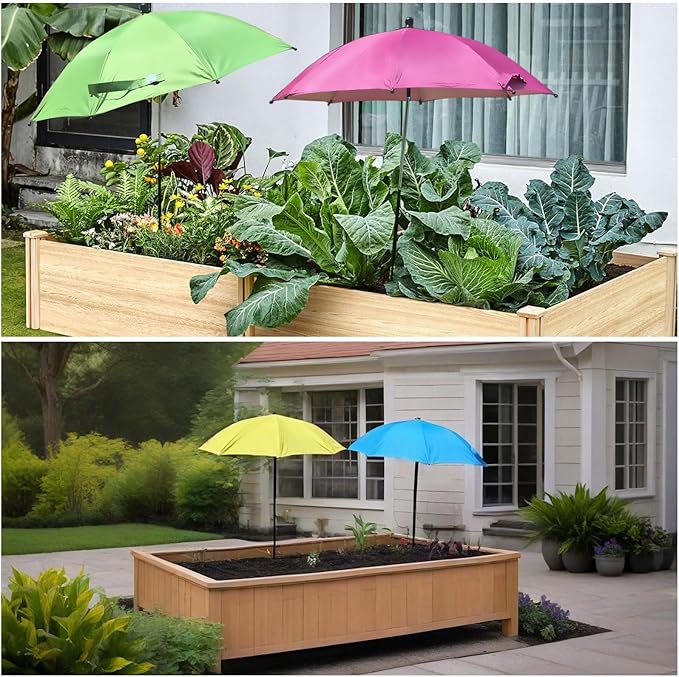 Upgraded Plant Umbrella Shade Cover for Outdoor Plants, 26" Larger Garden Plant Umbrella Shade with Adjustable Height & Angle,40'' Sun Shade for Plants, Potted Plant, Garden Beds