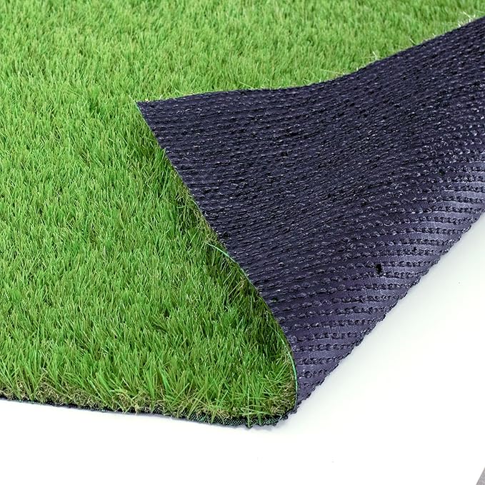 Artificial Grass Rug Outdoor Indoor 4FTX19FT Fake Grass Carpet Green Synthetic Grass Pet Turf Realistic Faux Grass Rug with Drain Holes for Garden Lawn Landscape Balcony Home Decor Patio