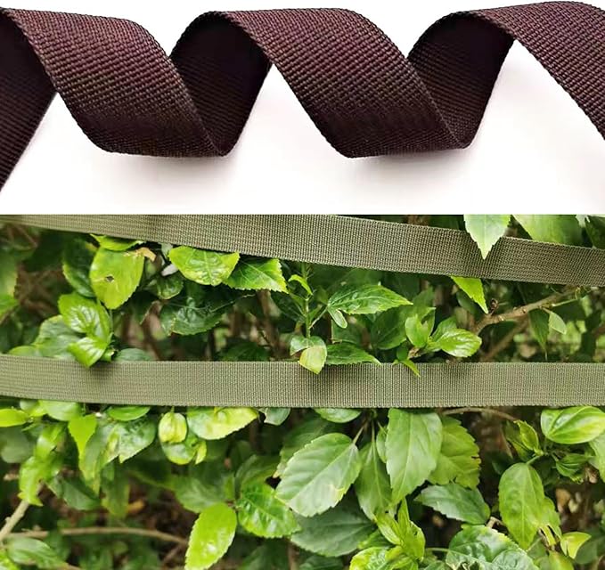 1 Roll 65.6 Feet Tree Tie for Plant Support Garden Strap 1 Inch Width Staking and Guying Material 1,800 Lbs Strength (Coffee)
