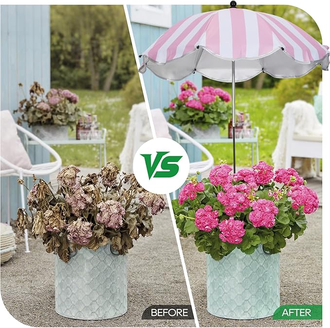 Plant Umbrellas for Outdoor Plants - 26" Large Garden Sun Shade for Plants with Adjustable Angle & Height (Max 43") - Plant Shades for Outdoor Plants, Flowers & Garden Beds - Plant Umbrella Shade for Potted Plants