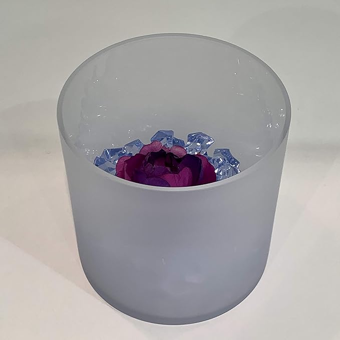 WGV Cylinder Vase, Width 6", Height 6", Frosted Glass Container Terrarium Candle Holder for Wedding Centerpiece, Party Event, Home Office Decor, 1 Piece