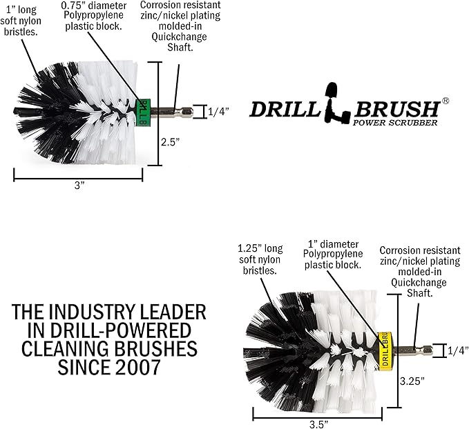 Car Cleaning Supplies - Truck Detail Brush - Wheel Brushes - Car Tire Cleaner - Truck Toolbox Scrubber - Windshield Glass Cleaner Brush - Home Leather Cleaning Tool - Carpet and Upholstery Scrubbing