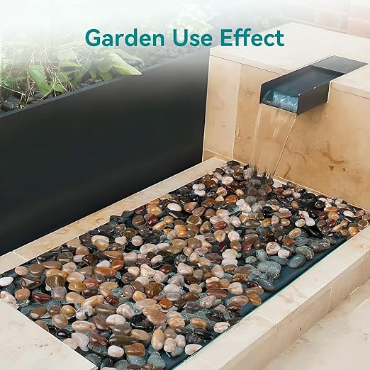 30 lbs River Rocks, 1-1 1/2 inch Plant Rocks for Pots Indoor, Decorative Garden Rocks Outdoor Landscaping, Polished Natural Stone for Walkways, Yard, Vases, Crafts