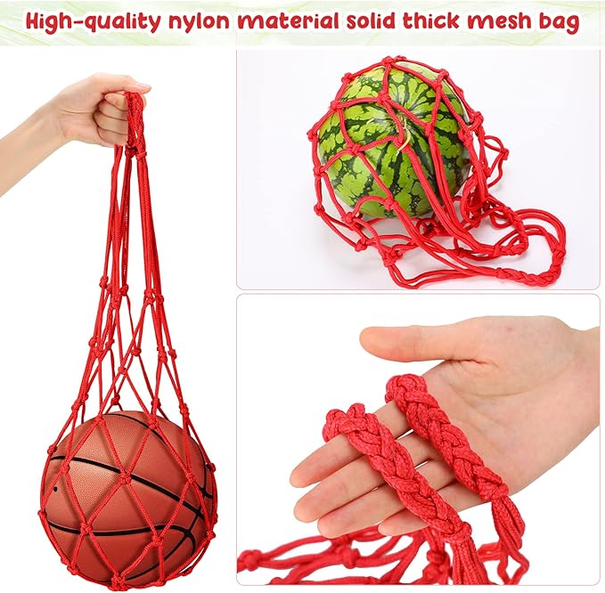 Nuenen 12 Pcs Watermelon Net Melon Hammock Melon Cradle Plant and Garden Supports Pumpkin Support Hanging Bag Protects Watermelons, Honeydew, Squash, Cantaloupes (Red)