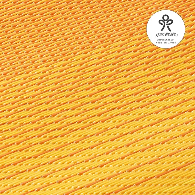 Fab Habitat Outdoor Rug - Waterproof, Fade Resistant, Crease-Free - Premium Recycled Plastic - Ombre - Patio, Porch, Deck, Balcony - Big Sur - Sunset - 5 x 8 ft