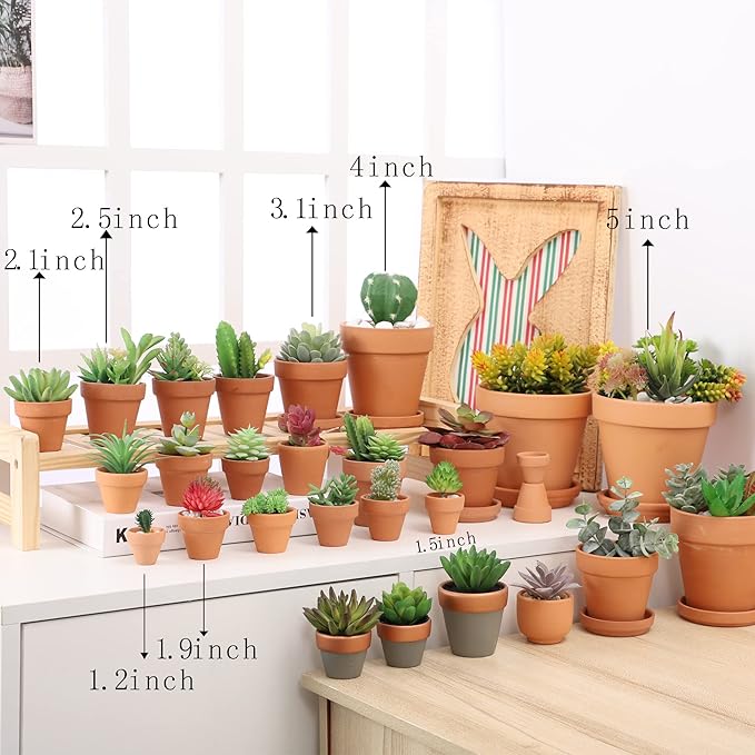 Yishang 2 inch Small Terracotta Pots with Drainage Holes,Mini Clay Ceramic Pottery Planter,Cactus Flower Nursery Terra Cotta Pots, for Indoor/Outdoor Succulent Plants, Crafts, Wedding Favor(80 Pack)