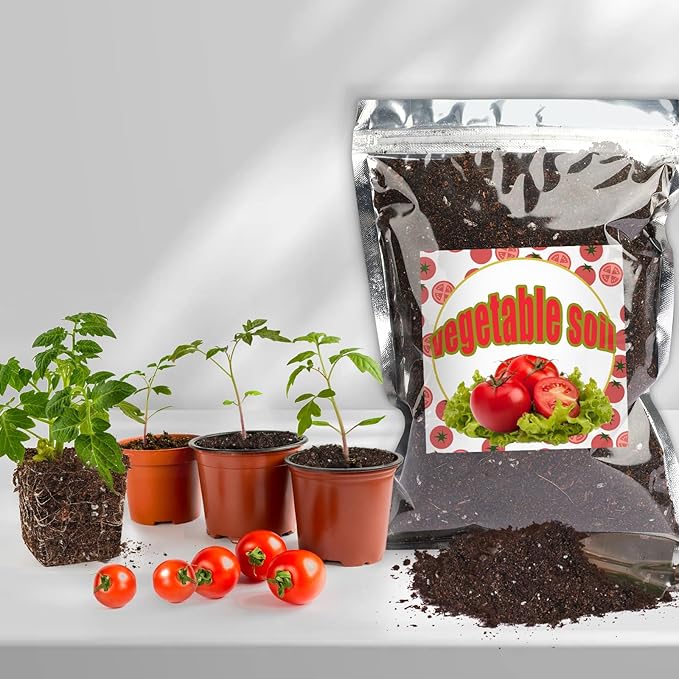 Organic Vegetable Soil Mix 4qt, Indoor Plants Potting Mix for All Potted Vegetable Like Tomatoes Lettuce Bell Peppers, Grow Healthy houseplants Indoors