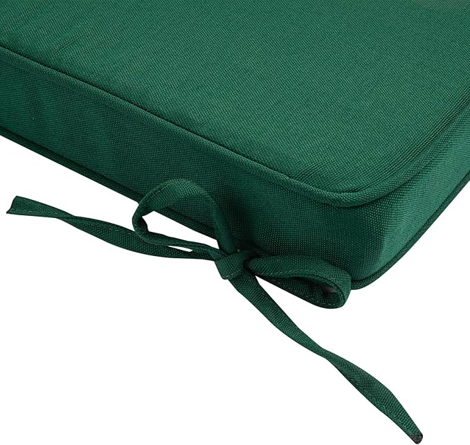 FUNHOME Outdoor Chair Cushions 18x18 Inch,Set of 2,Water Resistant Chair Pads with Ties,Square Seat Cushion 18"x18"x2.5",Patio Chair Cushion for Garden,Backyard Furniture(Blackish Green)