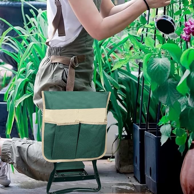 Garden Kneeler and Seat with Thicken & Widen Soft Kneeling Pad,Foldable Garden Stool Heavy Duty Gardening Bench for Kneeling and Sitting,Great Gardening Gifts for Women&Seniors