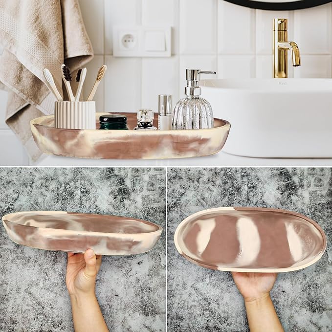 Wehous Large Bowl Resin Mold, 11.6'' Oval Bowl Silicone Molds for Resin Concrete Cement, Epoxy Casting Mold for Jewelry Makeup Storage Container Candle Boat Succulent Pot, Table Home Decoration