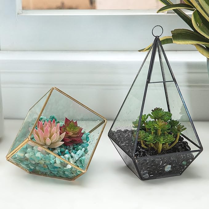 RIFNY Decorative Polished Rocks, 0.3" Gravel Rocks Crushed Crystal for Plant Flower Pots Succulents Cactus Bamboo Plant Vase Filler Aquarium Fish Tank Decorations (1.5 LB, Black Obsidian)