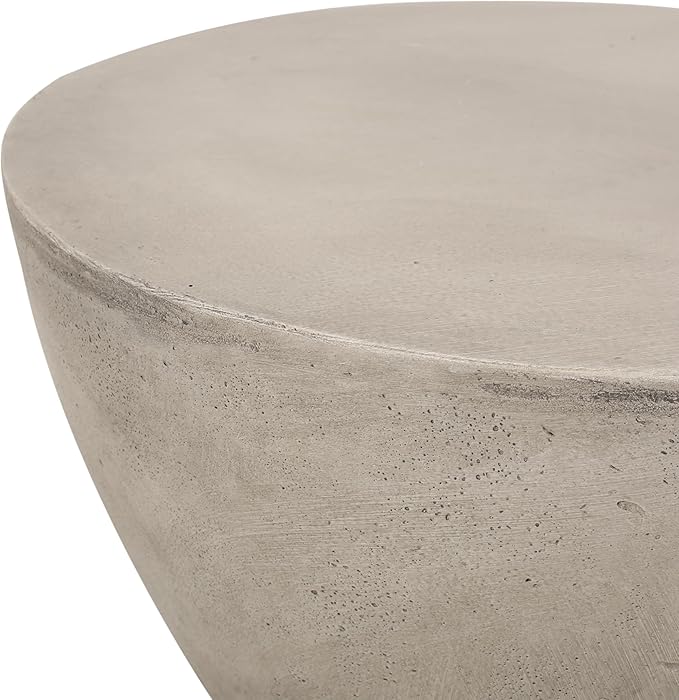 15.25" MGO Side Table for Indoor and Outdoor,Light Grey