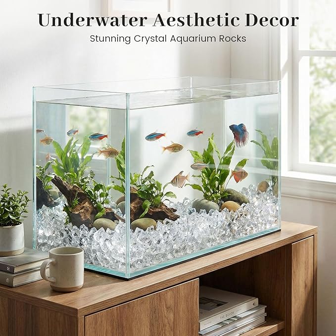 DomeStar 1000PCS Fake Ice, Acrylic Fake Diamonds Vase Filler Plastic Gems Clear Rocks for DIY craft Table Scatter Decor