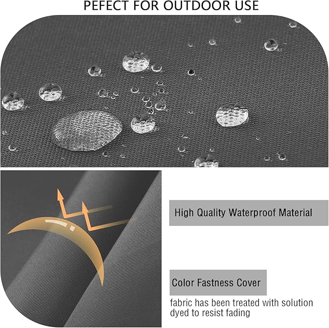 idee-home Outdoor Chair Cushions Set of 4, Waterproof Outdoor Seat Cushions for Patio Furniture, Outside Replacement Chair Pad with Ties for Lawn Deck Porch, 19 x 19