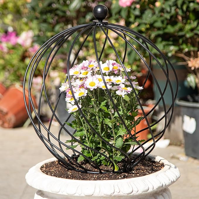 21” Garden Obelisk Trellis for Climbing Plants – Durable Metal with Corrosion-Resistant Finish, Ideal for Roses, Bougainvillea, Vines & Potted Plants – Stylish Addition to Your Garden Décor