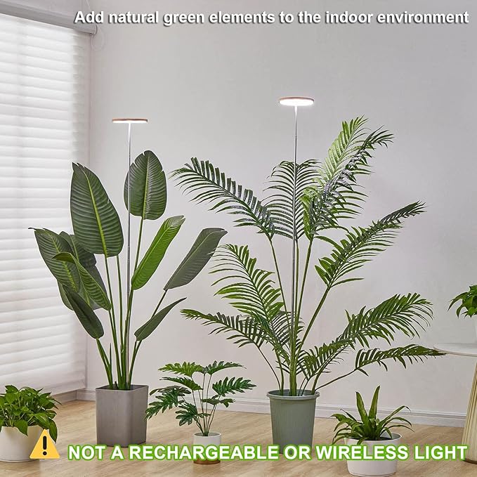 Plant Grow Light,yadoker LED Growing Light Full Spectrum for Indoor Plants,Height Adjustable, Automatic Timer, 5V Low Safe Voltage,Idea for Large Plant Light