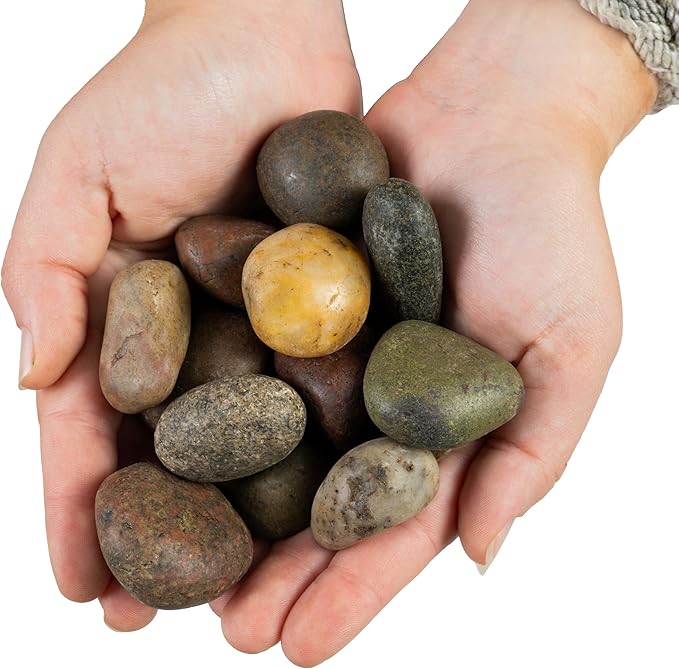 MSI Decorative Polished Mixed Pebbles, 0.8 inch- 1.2 inch, 40 lb. Bag (55 Bags/Pallet)