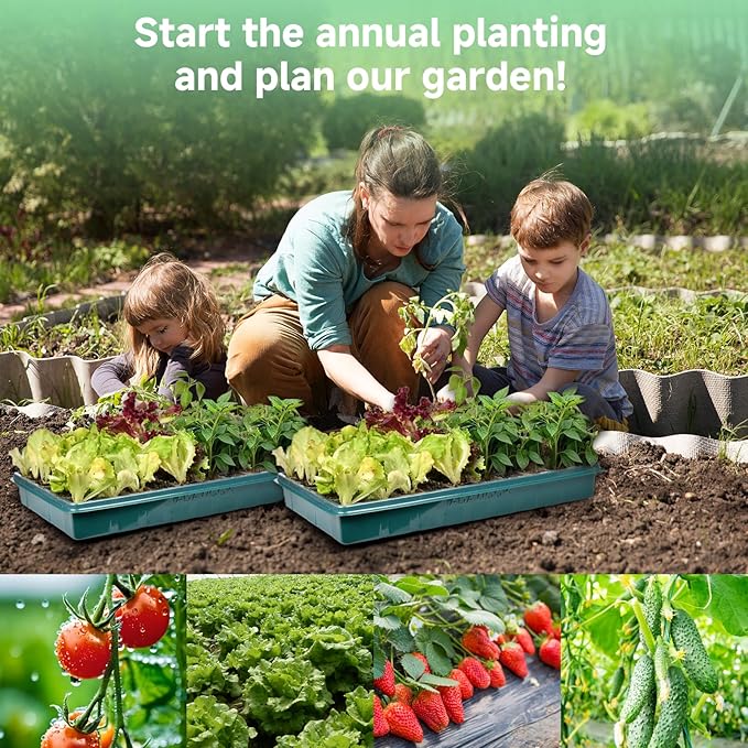 Seed Starter Trays with Grow Lights, Color Change Grow Lights for Seed Starting Kit, 3 Timming Set, Indoor Plant Growing Kit for Gardeners, Germination Trays Kits, Gardening Gifts