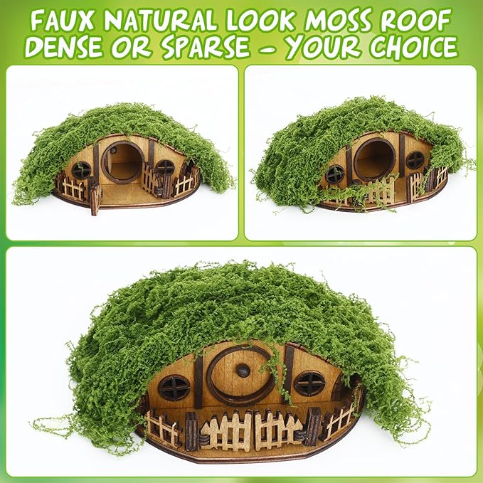 Mosswood Mini Treehouse for Indoor Plants – Woodland-Inspired Mini House for Plant Pots, Terrariums & Fairy Gardens, Dwarf Tree - Plant Mini Treehouse