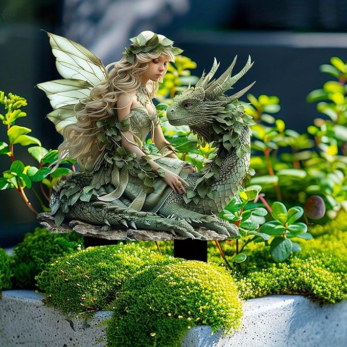 Dragon Elf Bohemian Fairy Flower Pot Decor - Planter Pots, Garden Accessories for Home or Garden