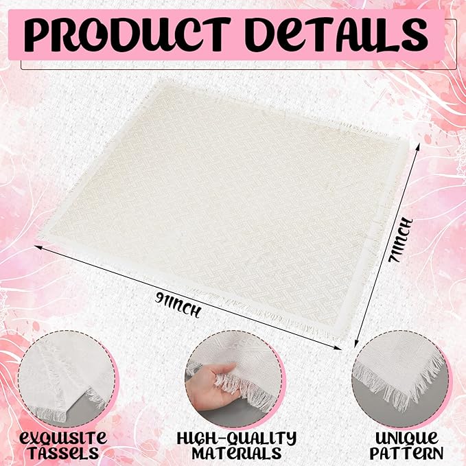 91 x 71 Extra Large Outdoor Boho Picnic Blanket with Girl Colors Table Runner, 6 Throw Pillow Covers 6 Napkins Woven Cotton Yarn Oversize Beach Blanket Washable Picnic Camp Wedding