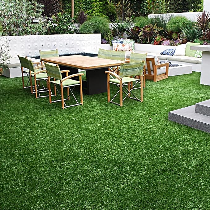 Artificial Grass Turf Lawn Outdoor Indoor 4FTx6FT Fake Grass Carpet for Pets 0.4 Inch Realistic Faux Grass Rug with Drain Holes for Garden Lawn Landscape Balcony Party Wedding Christmas Rug