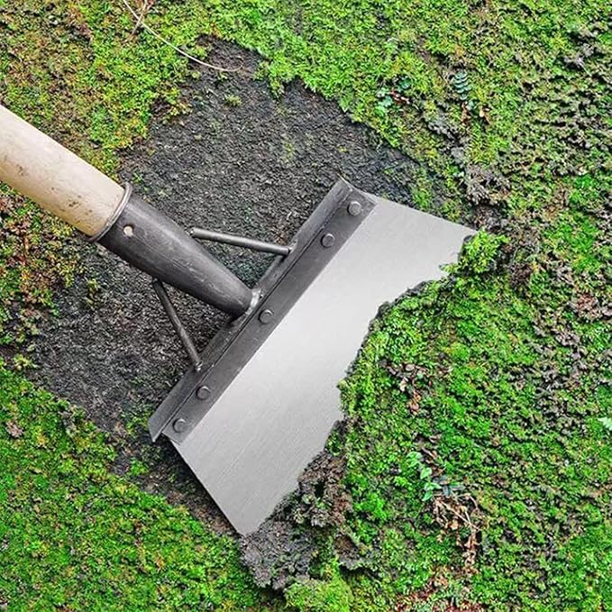 Multifunctional Garden Cleaning Shovel, Flat Shovel, Weed Scraper Tool, Garden Weed Scraper Tool Long Handle, (9.84 in)