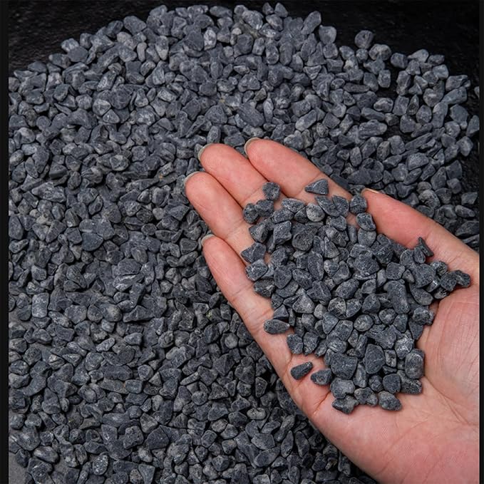 10 LB Natural Black River Rocks,3/5 Pebbles for Indoor Plants,Succulent and Cactus Gravel,Aquariums Gravel,Rocks for Indoor Plants,Fish Tank,Vases,Terrarium