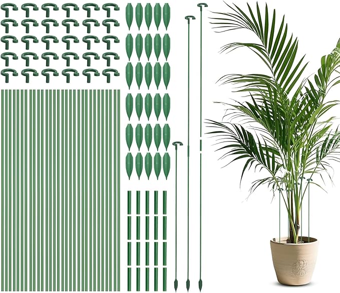 Pack of 30 Small Plant Stakes for Indoor Plants 14.6 Inches Single Stem Plant Support Stakes for Phalaenopsis/Orchid Flower/Succulent