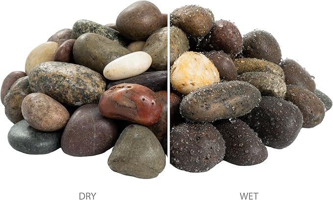 MSI Decorative Polished Mixed Pebbles, 0.8 inch- 1.2 inch, 40 lb. Bag (55 Bags/Pallet)
