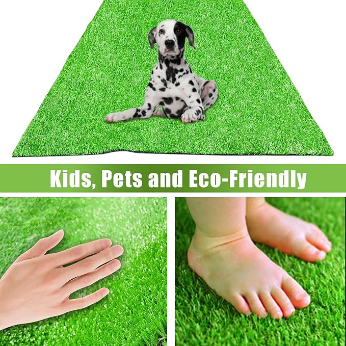 LVBAO Artificial Grass Turf Rug Fake Grass Mat Reusable Dog Pee Pads Potty Training Rug 5x8ft Turf Carpet Door Mat for Dogs Pets Garden Lawn Landscape Balcony
